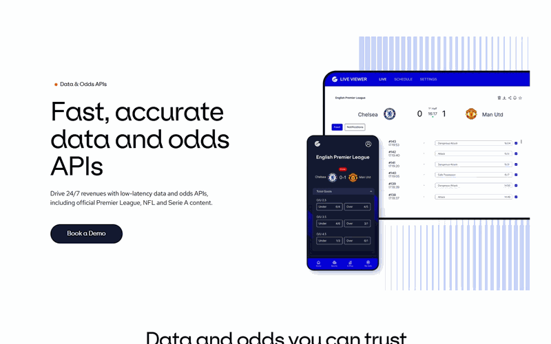 Official Data & Odds Feeds interface