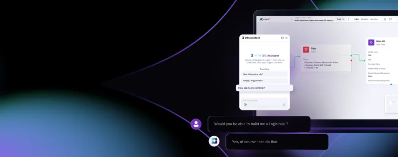 AI Solutions (DataX, LogicX, GiG Assistant) interface