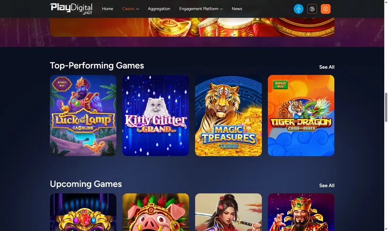 PlayCasino Content interface