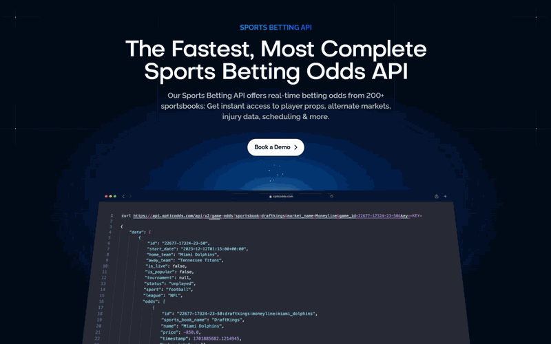 Sports Betting API interface