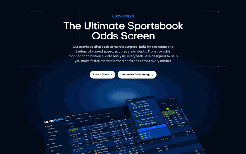 Odds Screen interface