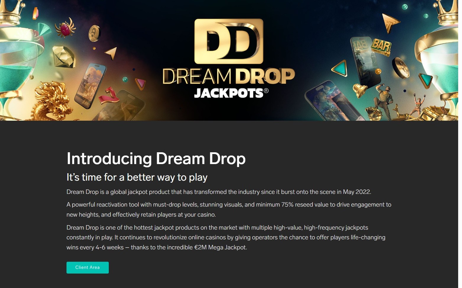 Dream Drop Jackpots interface